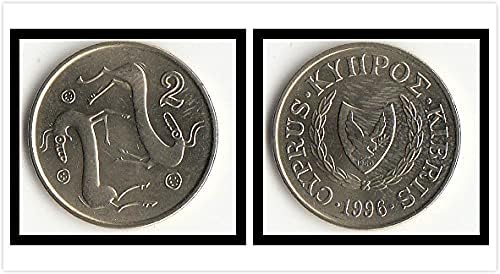 קפריסין אירופאי 2 נקודות מטבע אוסף אוסף מתנות מטבעות זרות אקראיות