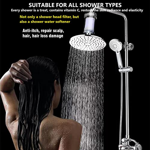 פילטר ראש מקלחת Zhyuuax, מרכך מי מקלחת, מערכת פילטר מכונת כביסה+מחסנית פילטר 2 מיקרומטר