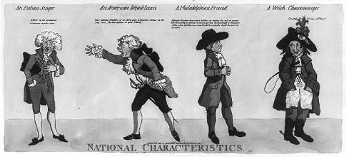 צילום היסטורי: מאפיינים לאומיים, 1796, צ ' יזמנגר וולשי, זמר איטלקי, פילדלפיה