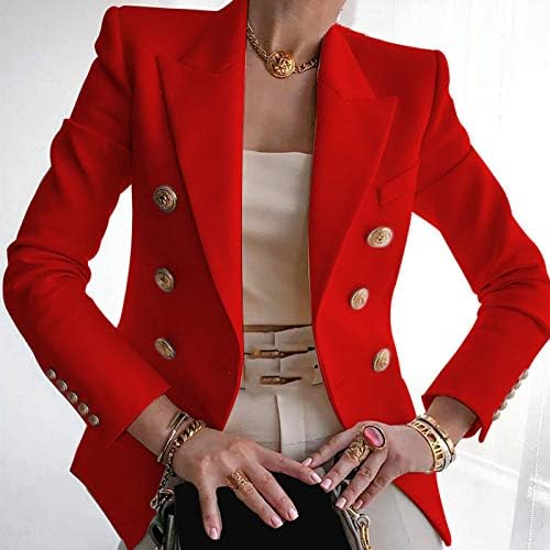 מעיל חליפת נשים אלגנטית עבודה עסקית מזדמן ז'קט בלייזר ליידי גברת בצבע אחיד כפתור צווארון צווארון קרדיגן