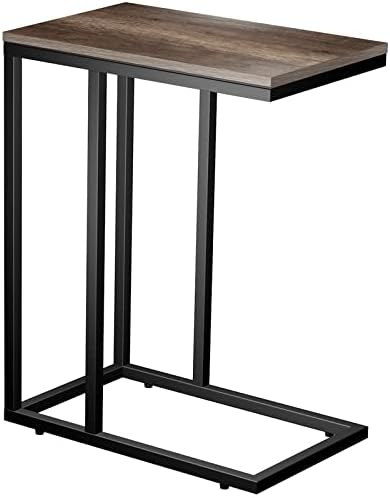 מקסטאון צד שולחן סוף שולחן סלון ג בצורת חטיף שולחן לספה ספה מיטת שולחנות עבור שינה מציאותי עץ דפוסים עם חסון מתכת רגליים אשור
