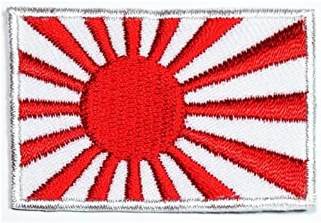 קליינפלוס 1.1 על 1.6 אינץ'. מיני יפן דגל תיקון המדינה דגל רקום אפליקצית סמל אחיד צבאי טקטי ברזל על לתפור על תיקוני כיכר צורת עבור דקורטיבי