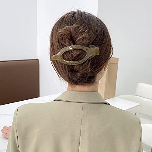 טמפרמנט קטעי ברווז קליפים שיער מחזיק קוקו מחזיק שיער טופר סרטן חטיפים אקריליים סיכות שיער לבושות לבנות נשים