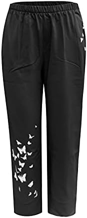 מכנסי קפרי של MTSDJSKF, מכנסי קפרי, רגליים רחבות ברגליים, מכנסיים קצוצים עם כיסים עם מכנסי חוף נשים