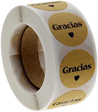 שרה-500 יחידות טבעי קראפט גרייס ספרדית תודה לך תוויות מדבקות חותם תווית אפיית חבילה מדבקות רעיונות מכתבים מדבקה