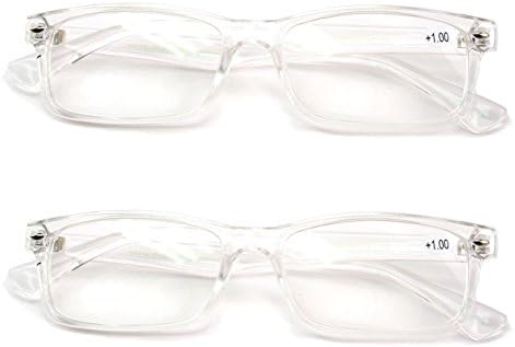 2 זוגות מקרית אופנה מלבני קריאת משקפיים-אופנתי פשוט קוראים