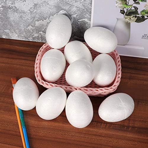 AMOSFUN סוכריות בתפזורת 20 יחידות ביצה קצף ביצה מלאכת מלאכה לבנה מסתתרת וצביעת ביצה DIY תפאורה פסחא ביצה עבור פסטיבל קיד פסטיבל מלאכה