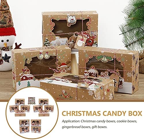 12 יחידות עדין חג המולד דמוי אדם זנגוויל אחסון קופסות קראפט נייר קופסות חג המולד דקור חג המולד קישוטים
