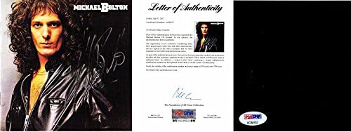 מייקל בולטון חתום-עטיפת ספר תקליטורים עם חתימה עצמית - אותנטיות של מכתב מלא-תעודת פרסום/די. אן. איי-מזכרות שונות של סרטים