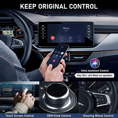 מתאם Carplay אלחוטי לאייפון, Sharllen 2023 שדרוג תקע ומשחק 5GHz wifi חיבור אוטומטי Carplay Dongle למכוניות משנת 2015 & iPhone iOS 10+