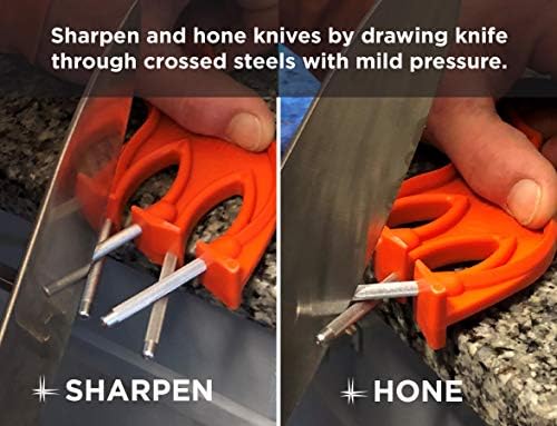 פרו מחדד סכין קצה331-מושלם עבור חידוד & מגבר; השחזה כל להב, עמיד, בטוח & מגבר; קל לשימוש - כתום