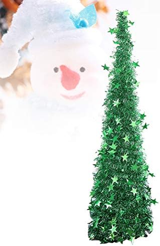 ABAODAM 120 סמ קישוט לחג המולד גבוה PET PET פלסטיק פלסטיק מתקפל עץ חג המולד עץ חג המולד עיצוב הבית