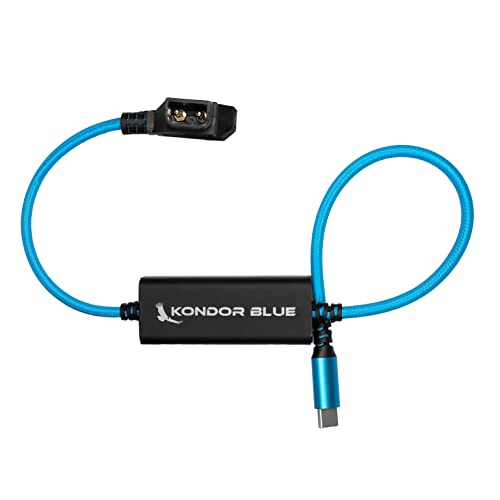 Kondor Blue 16 DC 2.5 ממ תקע חבית ל- USB-C PD 2-כיווני V-Mount מטען כבל אספקת חשמל קלוע למצלמות נטולות מראה, טלפונים, מחשבים ניידים ועוד