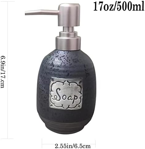 בקבוק מתקן קרמי סבון קרמיקה בעבודת יד עם חלוקת ABS עליונה לעיצוב מטבח אמבטיה של משטח החווה