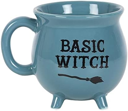 כלי מתנה של פסיפיק משהו שונה בבריטניה ספל ספל מכשפה בסיסית כוס קפה כחולה כוס ליל כל הקדושים