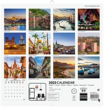 FINOCAM - לוח שנה 2023 תמונות קיר בינלאומיות בינואר 2023 - דצמבר 2023 Traveling International
