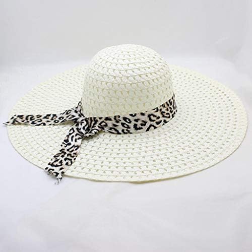 נשים רחבות שוליים קש שמש כובעי כובעי קיץ תקליטון Sunhat