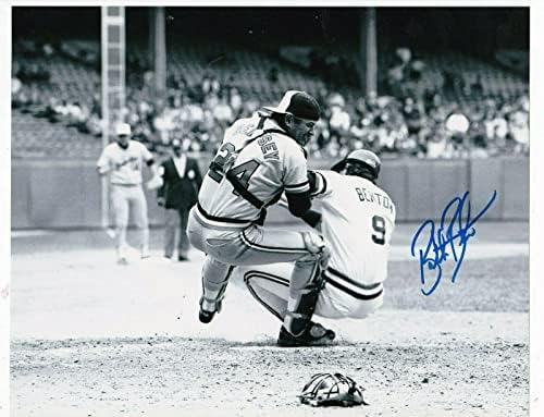בוטש בנטון קליבלנד אקשן אינדיאנים חתמה על 8x10 - תמונות MLB עם חתימה