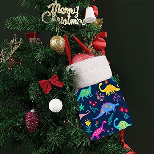 חמוד ברונטוזאורוס דפוס חג המולד שקיות חמוד לשאת אחסון פאוץ כיס עבור סוכריות מתנת חג המולד עץ תליית דקורטיבי