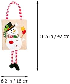 שקיות ממתקי שקיות עם ידיות נייד תיק לשאת פאוץ עם איש שלג עבור חג המולד חג ספקי צד 1 מחשב סוכריות מתנת שקיות