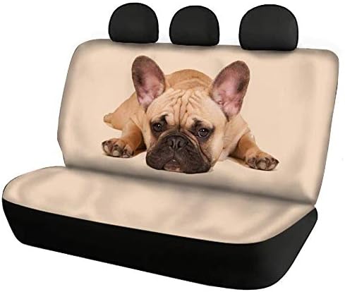מצחיק פאג כלב 3 הדפסת רכב מושב אחורי מכסה כלב מושב כרית עבור אחורי מושב החלקה רך רכב מושב מכסה לכלבים, חיות מחמד, רכב חזרה ספסל פיצול