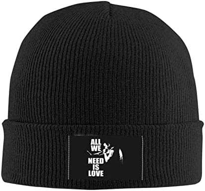 קאנסרברו לסרוג כובע חורף קיץ חם גולגולת כובע עבור נשים וגברים כפת כובע שחור