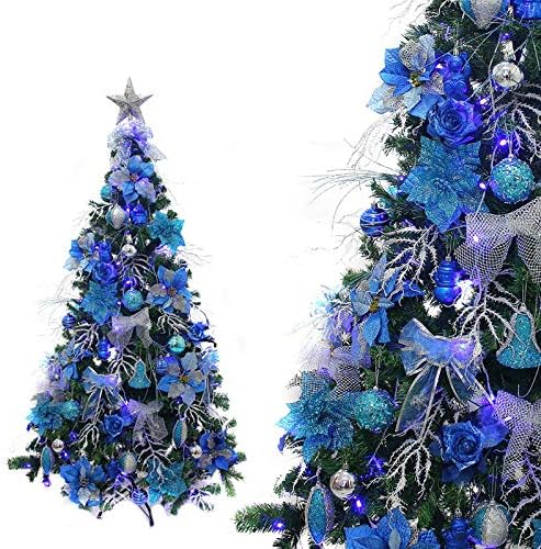 עץ חג המולד המלאכותי של דולפליי 5ft מואר לפני מואר, עם קישוט