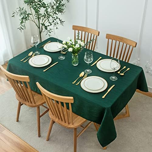 מפת שולחן בעיצוב מערבולת מלבן ממקסמיל עמיד למים בד שולחן נטול קמטים, קישוט שולחן אוכל למטבח, כיסוי שולחן בד למסיבות חג המולד, 52 על 70