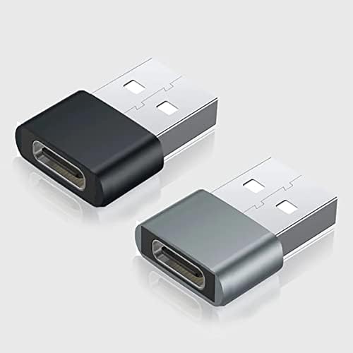 USB-C נקבה ל- USB מתאם מהיר זכר התואם לדגמי Dell XPS 13 2021 למטען, סנכרון, מכשירי OTG כמו מקלדת, עכבר, רוכסן, GamePad, PD