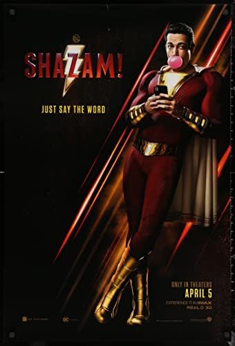 Shazam! - 27 X40 D/S פוסטר סרט מקורי גיליון אחד 2019 DC Zachary Levi