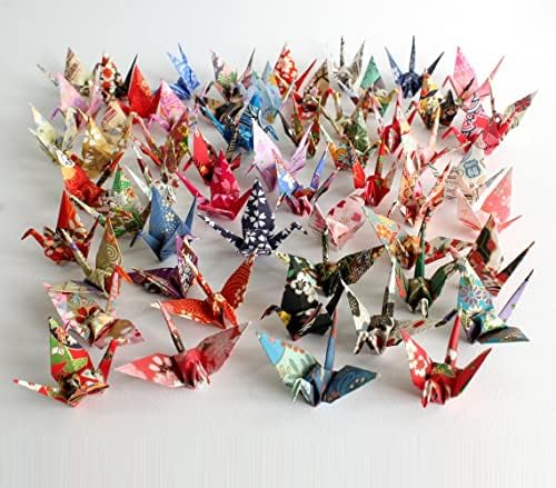 100 יח 'מראש מיני יפני מנופי נייר אוריגמי יפנים מנופי אוריגמי מקופלים מנופי יד בעבודת יד DIY יוזן מנופי נייר זרי למסיבת תה טובות