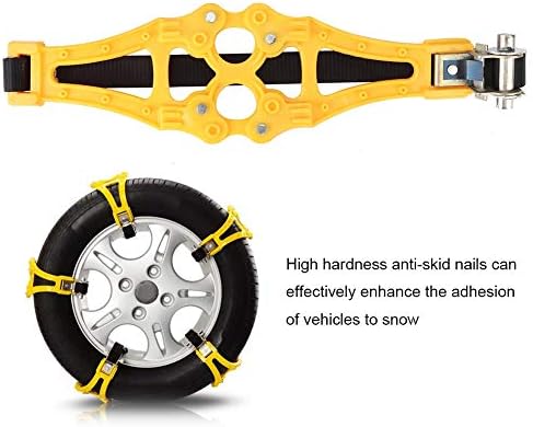 שרשראות שלג 8 יחידות מכונית צמיג שלג אוניברסלי שרשראות גלגלים אנטי-החלקה מתכווננות עיבוי חירום אוניברסלי עיבוי אנטי החלקה שרשרת בטיחות