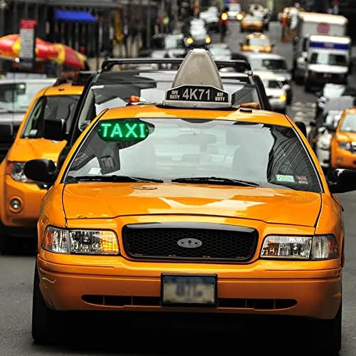 עיצוב שלט לד ירוק, מונית מהבהבת וו על חלון המכונית עם שמשה קדמית לרכב 12 וולט מנורת מחוון מונית אור מונית נורת שלט
