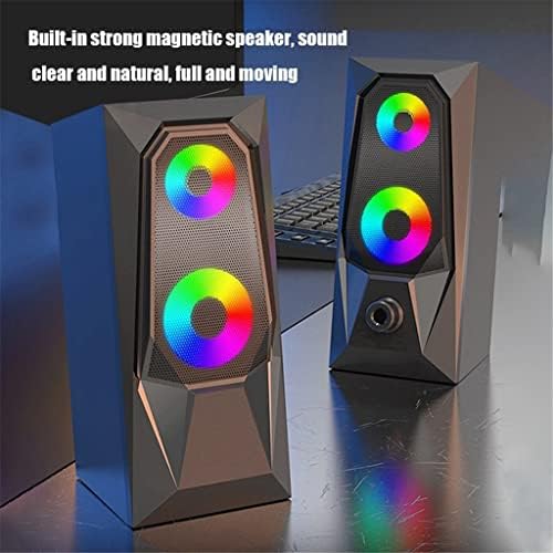 מחשב רמקול מחשב רמקול 7 צבעים הוביל אפקט קול זוהר מחשב שולחני אודיו