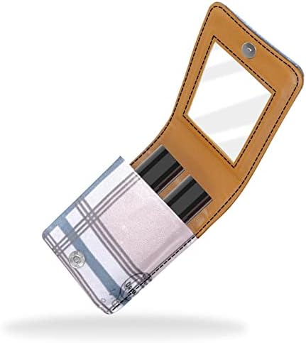 אוריואקאן שפתון מקרה עם מראה חמוד נייד איפור תיק קוסמטי פאוץ, מודרני משובץ בציר דפוס