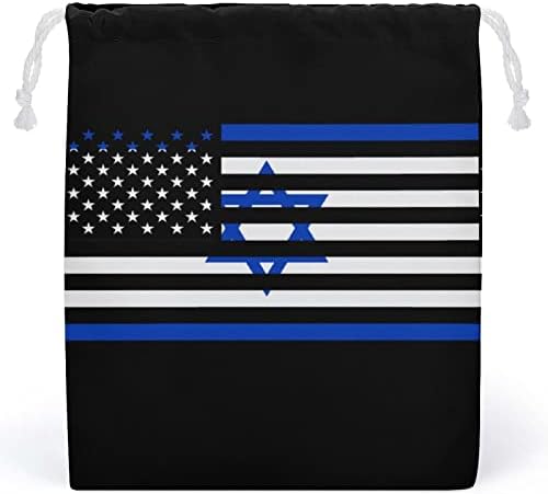 תיק אחסון דגל ישראל אמריקאי שקית אחסון לתיק חוט חוט לשימוש מחדש שקית שקית שקית מכולת לטיול ביתי